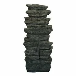 Watnature 40" 6-Tier Rock Water Fountain with LED Lights Gray -Cheap Garden Decor Store unnamed file 8385