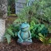 Alpine Corporation Alpine 15" Magnesium Oxide Pensive Frog Statue
