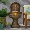 Fraser Outdoor 2-Tier Single Spout Fountain - Light Brown - Christopher Knight Home -Cheap Garden Decor Store unnamed file 8423