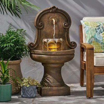 Fraser Outdoor 2-Tier Single Spout Fountain - Light Brown - Christopher Knight Home 3 Fraser Outdoor 2-Tier Single Spout Fountain - Light Brown - Christopher Knight Home