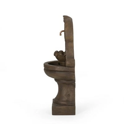 Fraser Outdoor 2-Tier Single Spout Fountain - Light Brown - Christopher Knight Home 5 Fraser Outdoor 2-Tier Single Spout Fountain - Light Brown - Christopher Knight Home - Image 3
