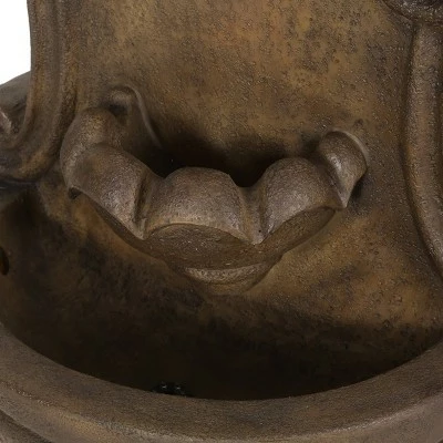 Fraser Outdoor 2-Tier Single Spout Fountain - Light Brown - Christopher Knight Home 8 Fraser Outdoor 2-Tier Single Spout Fountain - Light Brown - Christopher Knight Home - Image 6