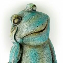 Alpine Corporation Alpine 15" Magnesium Oxide Pensive Frog Statue -Cheap Garden Decor Store unnamed file 843
