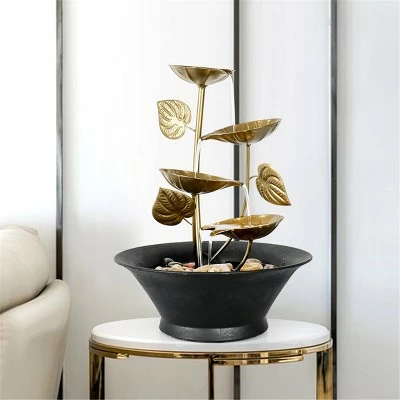 12.2" Indoor Tabletop Lotus Leaf Relaxation Waterfall Fountain - Watnature 5 12.2" Indoor Tabletop Lotus Leaf Relaxation Waterfall Fountain - Watnature - Image 3