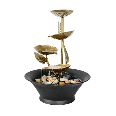 12.2" Indoor Tabletop Lotus Leaf Relaxation Waterfall Fountain - Watnature 7 12.2" Indoor Tabletop Lotus Leaf Relaxation Waterfall Fountain - Watnature - Image 5