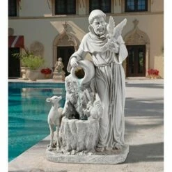 Design Toscano St. Francis' Life-Giving Waters Fountain - Off-White