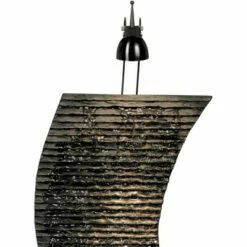 John Timberland Japanese Zen Indoor Tabletop Water Fountain with Light 17 1/4" High Waterfall for Table Desk Office Home Bedroom -Cheap Garden Decor Store unnamed file 8456