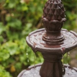 52" 3 Tier Freestanding Plastic Leaf Design Outdoor Birdbath and Birdfeeder Brown - XBrand -Cheap Garden Decor Store unnamed file 8478