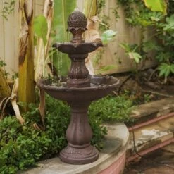 XBrand 29" 2-Tier Freestanding Outdoor Waterfall Fountain Brown -Cheap Garden Decor Store unnamed file 8503