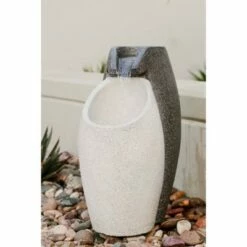 24.8" Modern Indoor/Outdoor Floor Waterfall Fountain - Gray/Black - XBrand -Cheap Garden Decor Store unnamed file 8516