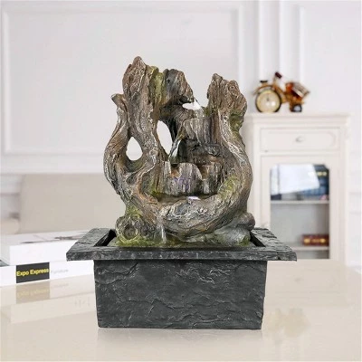 11" Indoor Tabletop Tree Trunk Water Fountain - Watnature 3 11" Indoor Tabletop Tree Trunk Water Fountain - Watnature
