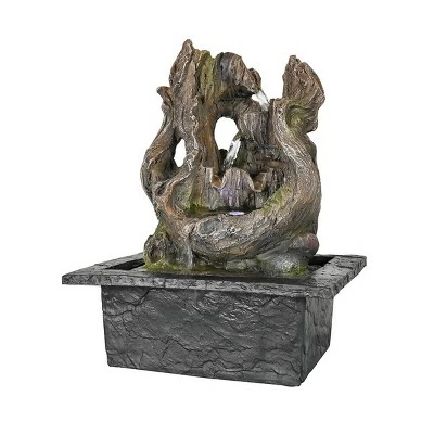 11" Indoor Tabletop Tree Trunk Water Fountain - Watnature 6 11" Indoor Tabletop Tree Trunk Water Fountain - Watnature - Image 4