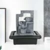 10.6" Indoor Water Fountain with LED Lights Gray - Watnature