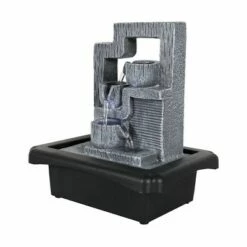 10.6" Indoor Water Fountain with LED Lights Gray - Watnature -Cheap Garden Decor Store unnamed file 8542