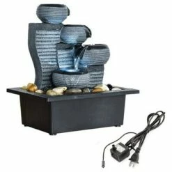 Watnature 10.23" 4-Tier Desktop Water Fountain Gray -Cheap Garden Decor Store unnamed file 8567