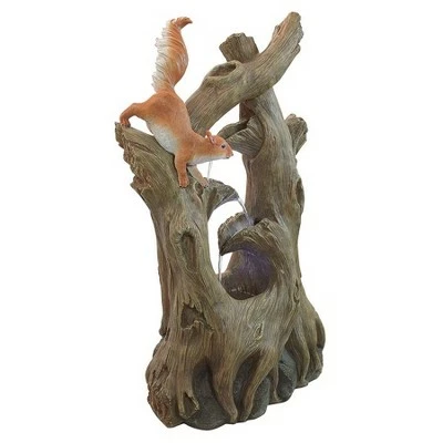 Design Toscano Tree Squirrel Cascading Sculptural Fountain - Multicolored 5 Design Toscano Tree Squirrel Cascading Sculptural Fountain - Multicolored - Image 3