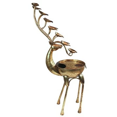 Design Toscano Deer Antler Falls Cascading Metal Sculptural Fountain - Gold 5 Design Toscano Deer Antler Falls Cascading Metal Sculptural Fountain - Gold - Image 4