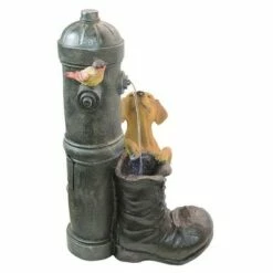 Design Toscano Fire Hydrant Pooch Sculptural Fountain - Multicolored -Cheap Garden Decor Store unnamed file 8639