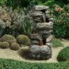 39.37" Rock 3-Tierd Outdoor Waterfall Fountain with LED Light - Natural - Teamson Home 2 39.37" Rock 3-Tierd Outdoor Waterfall Fountain with LED Light - Natural - Teamson Home -Cheap Garden Decor Store unnamed file 8640