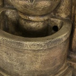 Frontage Outdoor 2-Tier Single Spout Fountain - Light Brown - Christopher Knight Home -Cheap Garden Decor Store unnamed file 8653