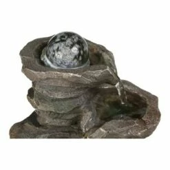 Watnature 11.4" 3-Tier Rock Fall Tabletop Zen Fountain with Crystal Ball Accent and LED Light Gray -Cheap Garden Decor Store unnamed file 8698