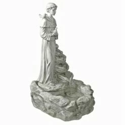 Design Toscano Nature's Blessed Prayer St. Francis Sculptural Fountain - Off-White -Cheap Garden Decor Store unnamed file 8703