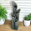 Watnature 33.4" 4-Tier Cascading Faux Stone Floor Water Fountain with LED Lights Gray -Cheap Garden Decor Store unnamed file 8712