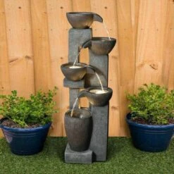 Watnature 39" Modern Outdoor Water Fountain Gray -Cheap Garden Decor Store unnamed file 8725