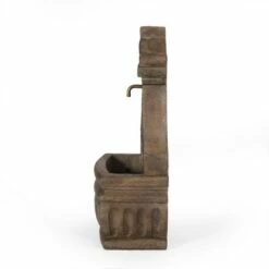Finley Outdoor Single Spout Fountain - Light Brown - Christopher Knight Home -Cheap Garden Decor Store unnamed file 8732