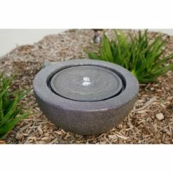 9.65" Sphere Indoor/Outdoor Water Fountain with LED Light - Gray - XBrand -Cheap Garden Decor Store unnamed file 8740
