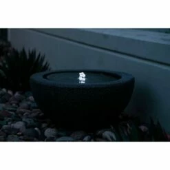 9.65" Sphere Indoor/Outdoor Water Fountain with LED Light - Gray - XBrand -Cheap Garden Decor Store unnamed file 8742