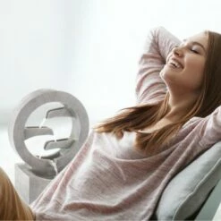 Nature Spring Round Cascade Decorative Outdoor Fountain With 4-Tiers, Waterfall, and LED Lights - 18.5", Gray -Cheap Garden Decor Store unnamed file 8753