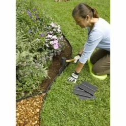 Easy No- Dig, Pound-In, Interlocking Landscaping Edging Kit 8" Tall, 20' Long - Gardener's Supply Company -Cheap Garden Decor Store unnamed file 8759