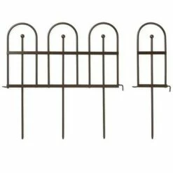 Plow & Hearth - Pewter Wrought Iron Fence - Outdoor Garden Edging with Decorative Design -Cheap Garden Decor Store unnamed file 8785