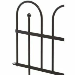 Plow & Hearth - Pewter Wrought Iron Fence - Outdoor Garden Edging with Decorative Design -Cheap Garden Decor Store unnamed file 8787
