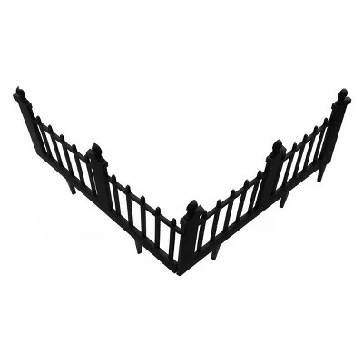15.5" Deluxe Wrought Iron Fence Border - 10 Pc - Black - Emsco 6 15.5" Deluxe Wrought Iron Fence Border - 10 Pc - Black - Emsco - Image 4