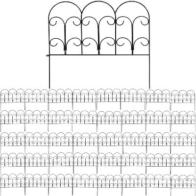 Sunnydaze Decor Sunnydaze Outdoor Lawn and Garden Metal Victorian Style Decorative Border Fence Panel Set - 60' - Black - 40pk 5 Sunnydaze Decor Sunnydaze Outdoor Lawn and Garden Metal Victorian Style Decorative Border Fence Panel Set - 60' - Black - 40pk - Image 4