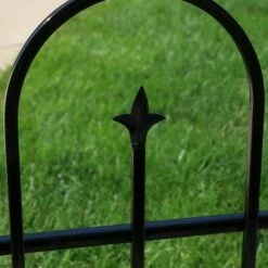 Sunnydaze Decor Sunnydaze Outdoor Lawn and Garden Metal Finial Topped Decorative Border Fence Panel Set - 8' - Black - 2pk -Cheap Garden Decor Store unnamed file 8910