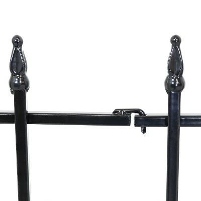 Sunnydaze Decor Sunnydaze Outdoor Lawn and Garden Metal Cambridge Style Decorative Border Fence Panel Set - 10' - Black - 5pk 5 Sunnydaze Decor Sunnydaze Outdoor Lawn and Garden Metal Cambridge Style Decorative Border Fence Panel Set - 10' - Black - 5pk - Image 3