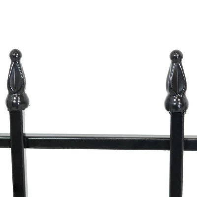 Sunnydaze Decor Sunnydaze Outdoor Lawn and Garden Metal Cambridge Style Decorative Border Fence Panel Set - 10' - Black - 5pk 7 Sunnydaze Decor Sunnydaze Outdoor Lawn and Garden Metal Cambridge Style Decorative Border Fence Panel Set - 10' - Black - 5pk - Image 5