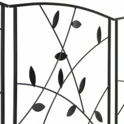 Sunnydaze Decor Sunnydaze Outdoor Lawn and Garden Metal Modern Leaves and Vines Decorative Border Fence Panel Set - 10' - Black - 5pk -Cheap Garden Decor Store unnamed file 8926