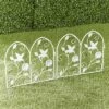 The Lakeside Collection Lakeside Decorative Metal Hummingbird Garden Border Fence for Landscaping