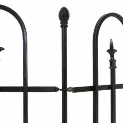 Sunnydaze Decor Sunnydaze Outdoor Lawn and Garden Metal Strasbourg Style Decorative Border Fence Panel and Posts Set - 6' - Black - 5pc -Cheap Garden Decor Store unnamed file 8936
