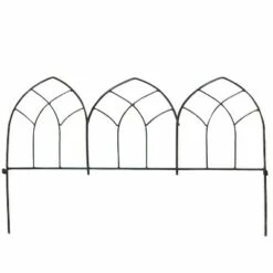 Sunnydaze Decor Sunnydaze Outdoor Lawn and Garden Metal Narbonne Style Decorative Border Fence Panel Set - 9' - Black - 5pk -Cheap Garden Decor Store unnamed file 8941