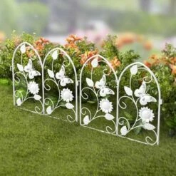 The Lakeside Collection Lakeside Decorative Metal Butterfly Garden Border Fence for Landscaping