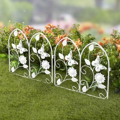 The Lakeside Collection Lakeside Decorative Metal Butterfly Garden Border Fence for Landscaping 3 The Lakeside Collection Lakeside Decorative Metal Butterfly Garden Border Fence for Landscaping