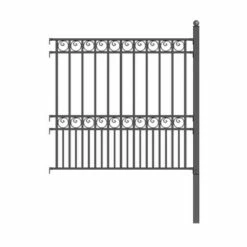 ALEKO Paris Style DIY Iron Wrought Steel Fence 5.5' X 5' High Quality Ornamental Fence