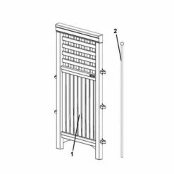 Suncast FS4423T Outdoor Garden Yard 4 Panel Screen Enclosure Gated Fence, Taupe
