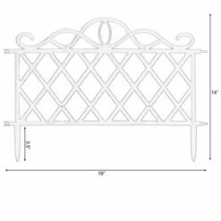 Gardenised Plastic Garden Edging Border Fence, Flower Bed Barrier, Set of 3 -Cheap Garden Decor Store unnamed file 8985