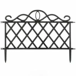 Gardenised Plastic Garden Edging Border Fence, Flower Bed Barrier, Set of 3 -Cheap Garden Decor Store unnamed file 8988